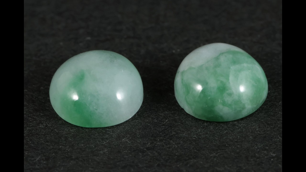 糸魚川翡翠 ルース 2個セット / Japanese Jadeite Loose Stone - YouTube