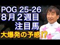 【POG/25−26】8月2週目デビューの注目新馬を紹介【名手に期待‼️真夏の新潟・中京に好メンバー!】