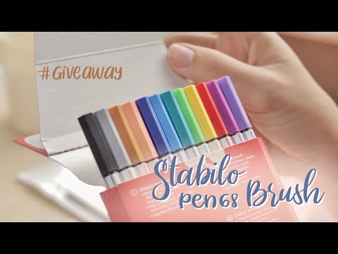 Eng Sub | Review bút thư pháp / lettering STABILO Pen68 Brush | Happy Hidari