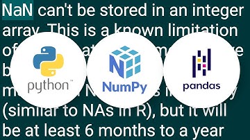 NumPy or Pandas: Keeping array type as integer while having a NaN value