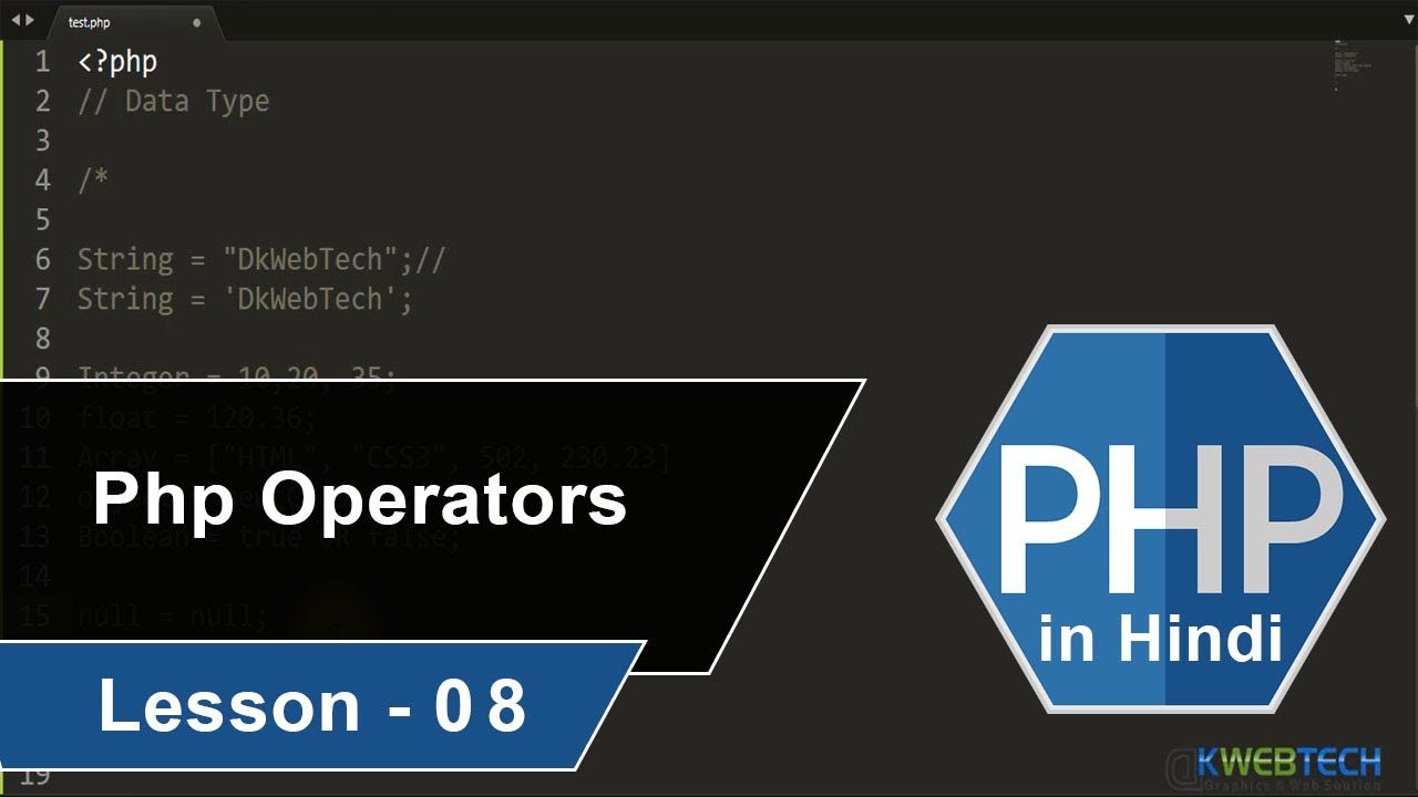 Php Tutorials in Hindi - Php Operators 08 - YouTube