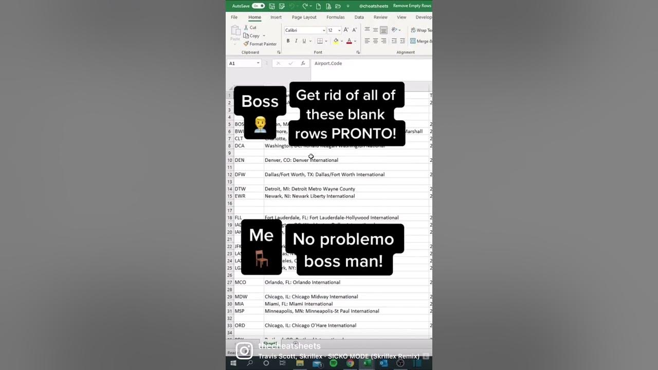 How to Remove Empty Rows in Excel YouTube