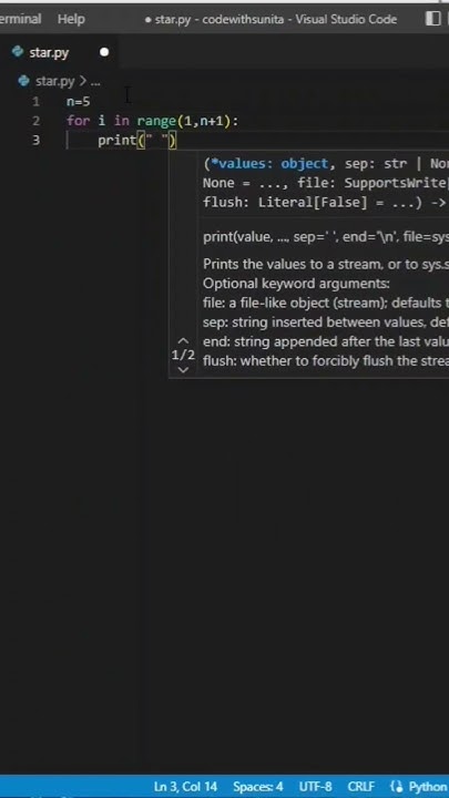 Python One Line Code Pattern Printing #shorts #viral #viralshorts # ...