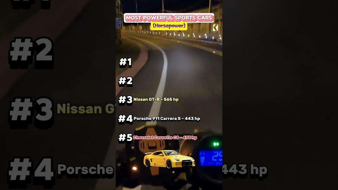 🏎️Most Powerful Sports Cars (Horsepower)  