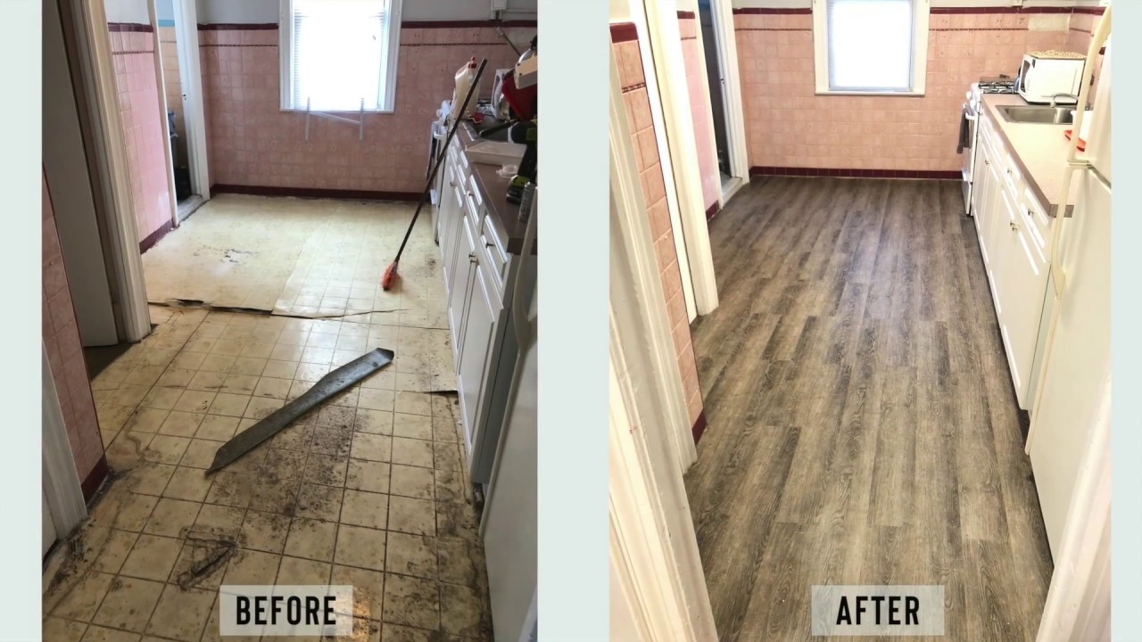 Vinyl flooring upgrade DIY - YouTube