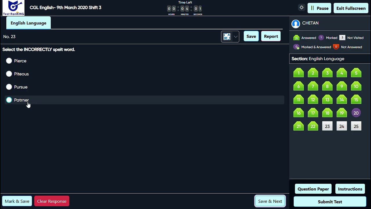 SSC ENGLISH PREVIOUS YEAR SECTIONAL 2