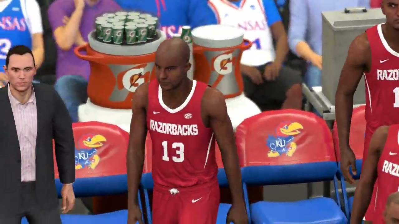 Arkansas vs Kansas 2K23 College Hoops (Real Roster)