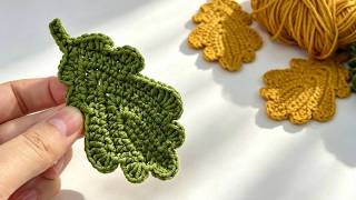 How to Crochet an Oak Leaf 🍂 | Easy Fall Tutorial for Beginners