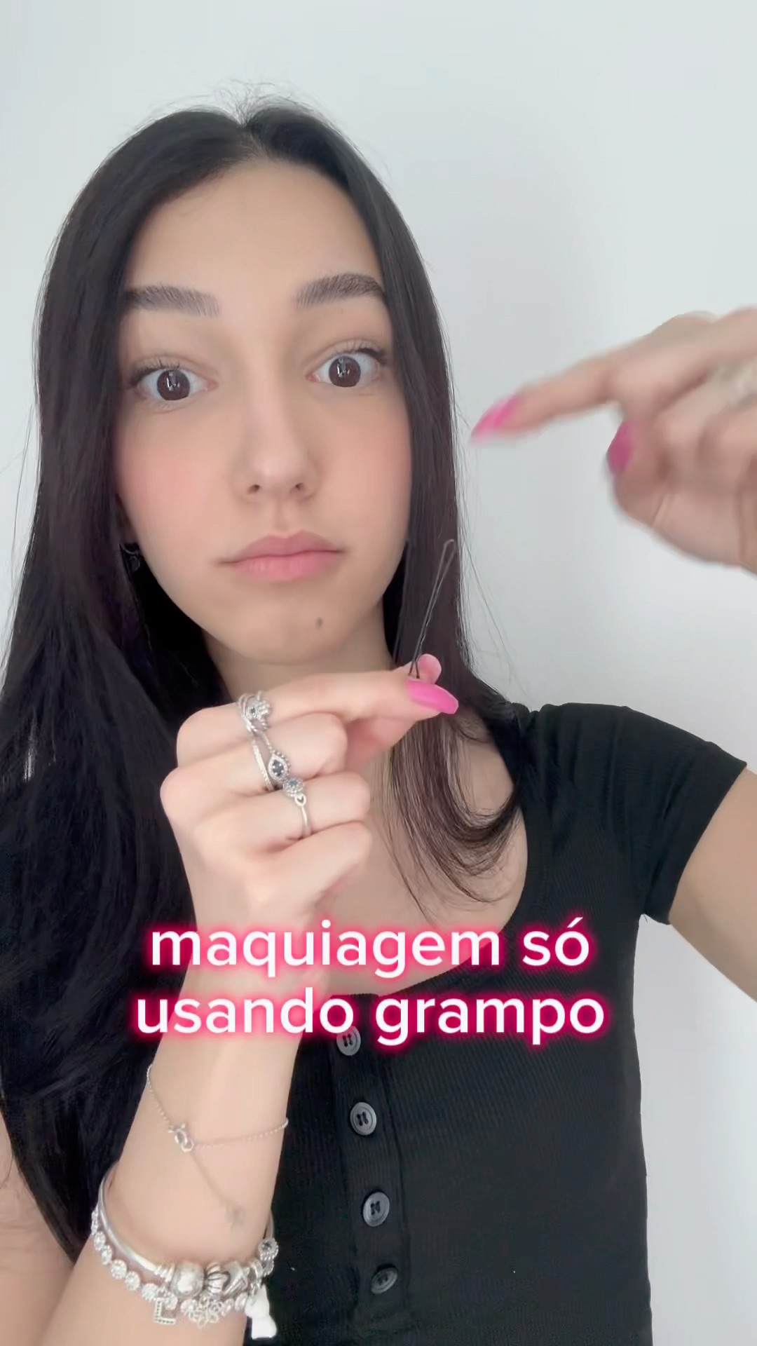 Como fazer uma Maquiagem só usando o grampo #shorts
