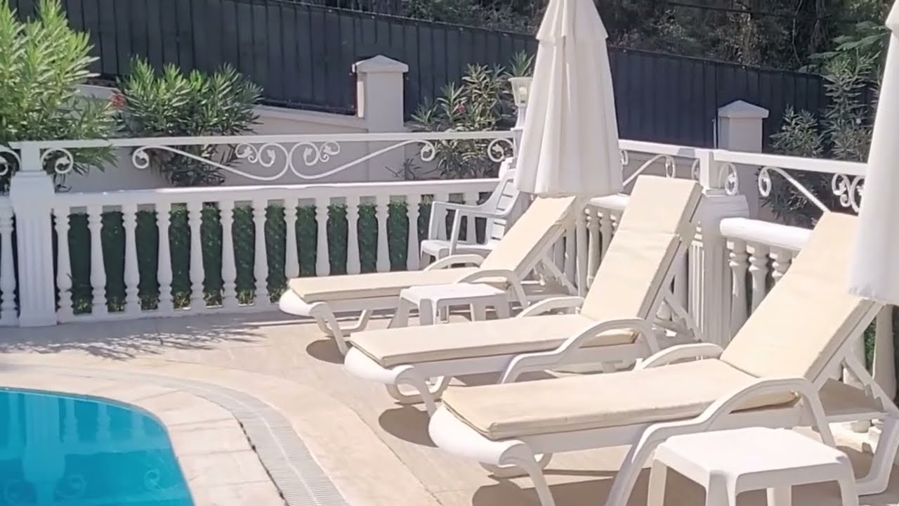 Brooklands Villa Hisaronu Turkey. Pool terrace 26th August 2023