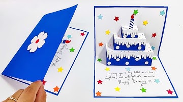 DIY 3D Pop-Up Birthday Cake Greeting Card | Easy Handmade Card Tutorial | DG Handmade