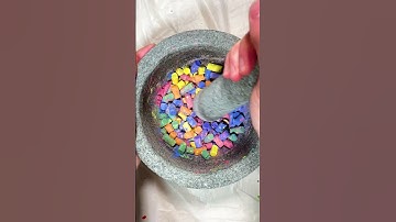 Thumbnail of Satisfying CHALK Crush! | Mortar and Pestle ASMR #satisfying #asmr #chalkasmr