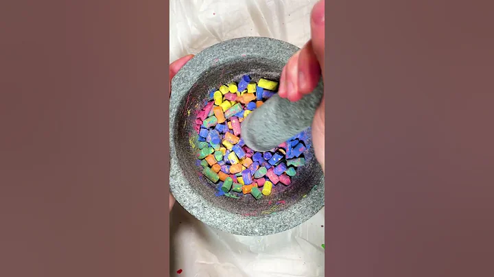 Satisfying CHALK Crush! | Mortar and Pestle ASMR #satisfying #asmr #chalkasmr