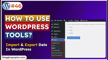 WordPress Tools Settings | How to Import and Export Data in WordPress | WordPress Course