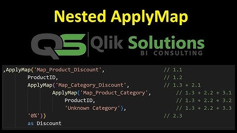 Qlik_041: Mapping Load in Qlik Script (Nested ApplyMap)