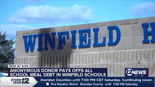 Anonymous donor pays off all school meal debt in Winfield schools