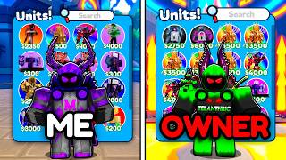 My UNIT Inventory VS The OWNER in Toilet Tower Defense!