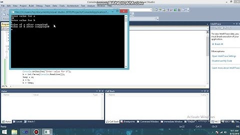 #3 C# Swapping of Two Numbers using Three variable || [Console Application ]