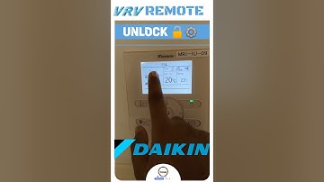 How to Unlock Daikin VRV Remote Settings ! #vrv #airconditioner #hvac