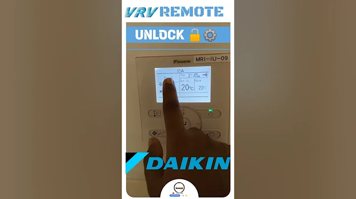 How to Unlock Daikin VRV Remote Settings ! #vrv #airconditioner #hvac