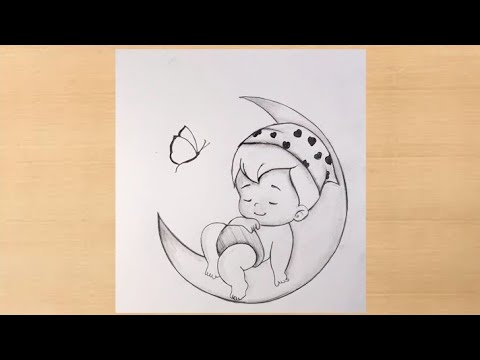 How to Draw a Cute Baby boy for beginners  Easy way to draw a baby face   pencil drawing  YouTube