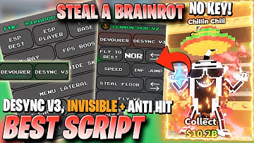 Steal A Brainrot Script *NO KEY* - New Update, Fixed Desync v3, Anti Hit, Invisible, Speed & More!🎄