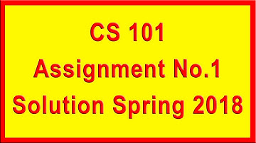 CS101 Assignment 1 Solution Spring 2018 | Virtual University | A4E