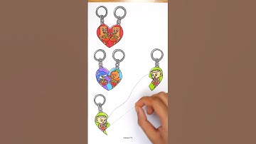 Italian Brainrot Rope Correcting Challenge Keychain Matching Game Paper Craft #shorts #trending