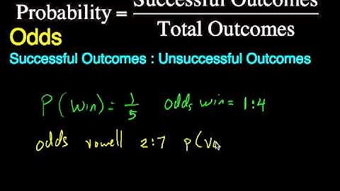 Converting between Probability and Odds ... MathWOEs