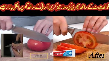 Apply Toothpaste To The Kitchen Knife! He Didn