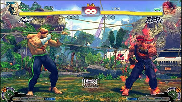 SAGAT VS EVİL RYU | CPU VS CPU Ultra Street Fighter IV  (Hardest AI)