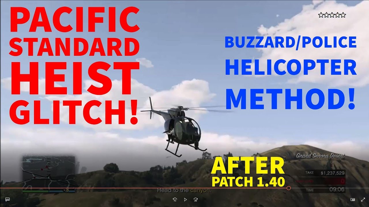 GTA 5 Pacific Standard Heist Repeat And Helicopter Glitch (1.40) Complete Tutorial
