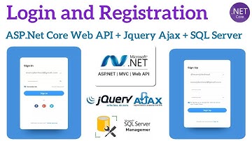 Login and Registration - ASP.Net Core WEB API and JQuery AJAX
