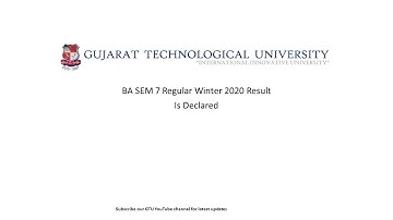 GTU Winter 2020 BA SEM 7 Regular
