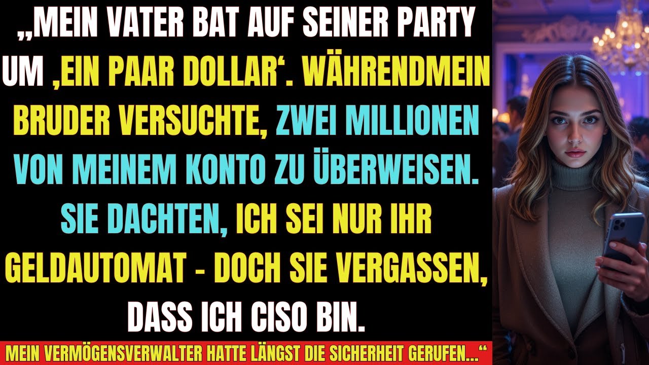 „Mein Vater wollte Geld ‚leihen‘ – Sekunden später rief mein Vermögensverwalter die Security“