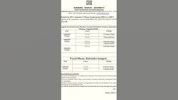 Rbu dde First Semester Exem Notice 2025 #rbu #rbudde #university #exam