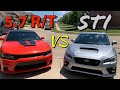 Dodge Charger RT vs Subaru WRX STI - Who's really faster?