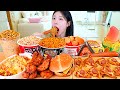 ASMR موكبانغ｜أكل وجبات من متجر قريب! نودلز حارة، توكبوكي، كيمباب