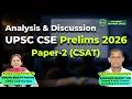 UPSC CSE Prelims 2026 | Paper-2 (CSAT) |  Analysis &amp; Discussion | R.C.Reddy IAS Study Circle