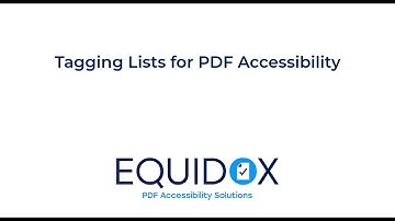 Tagging Lists for PDF Accessibility