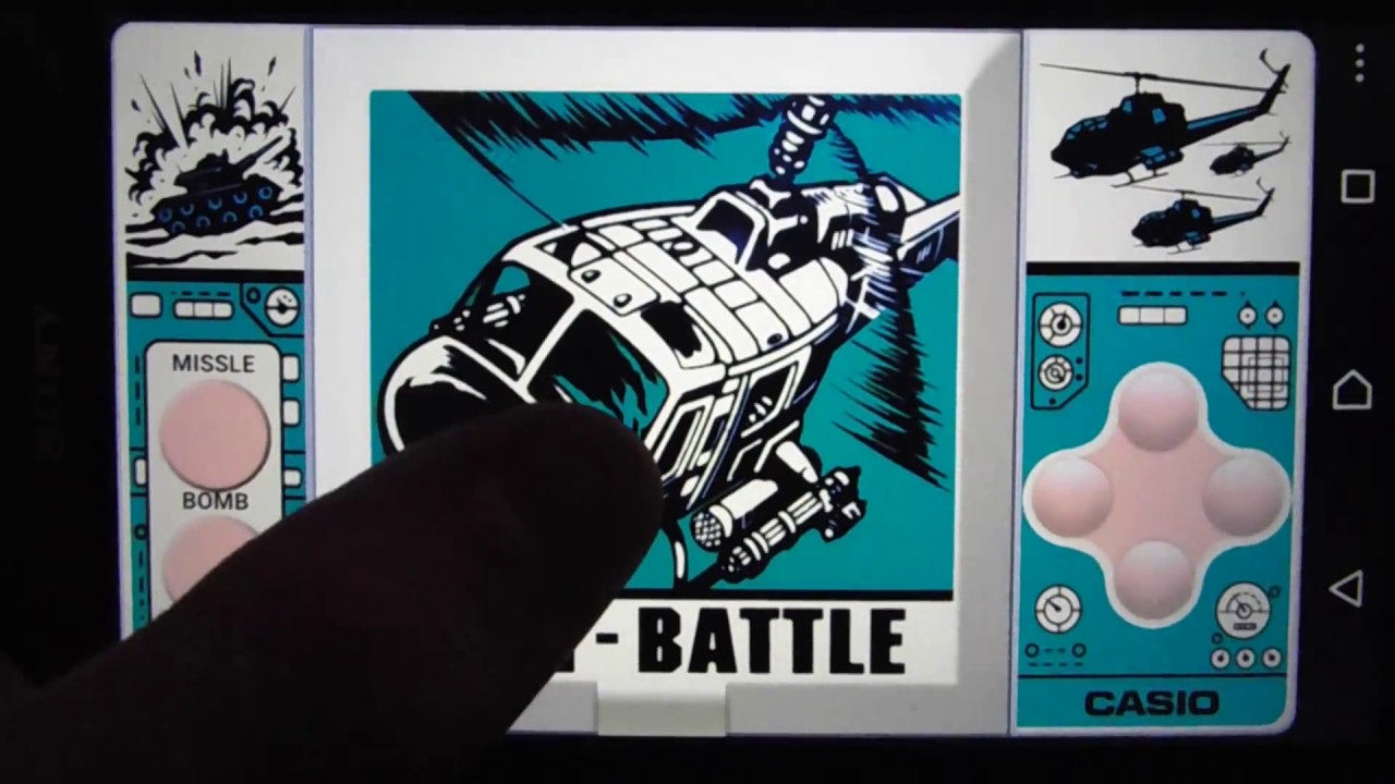 Heli-Battle, Casio, ANDROID, 1987, LCD, Model# CG-370, emulator