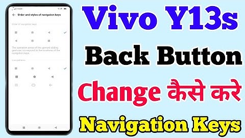 How To Change Back Button On Vivo Y13s || Vivo Y13s Navigation Button Change Kaise Kare