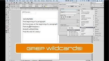 GREP in InDesign: Using Wildcards