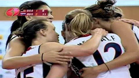 American women score in volleyball - from Universa...