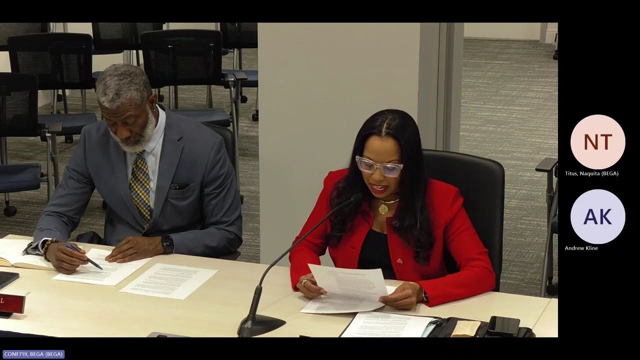 NOVEMBER 6, 2025 BEGA BOARD MEETING