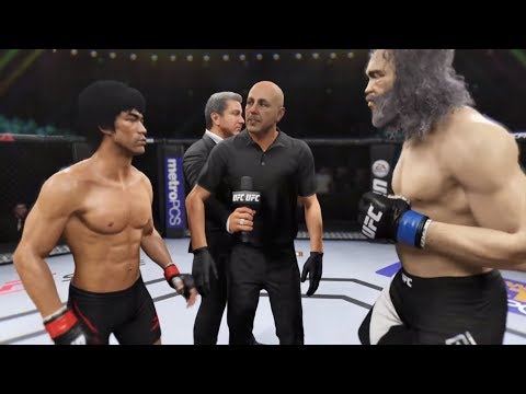 Bruce Lee vs. Goliath (EA Sports UFC 2) - CPU vs. CPU - Crazy UFC 👊🤪