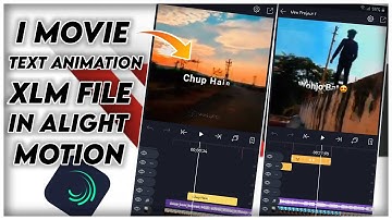 Imove Text Animation In Alight Motion | iMovie lyrics xml file in Alight Motion | Alight Motion