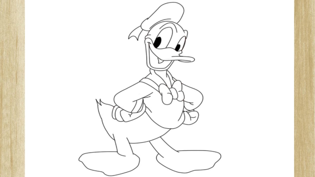 Como dibujar al pato Donald paso a paso 2 - Disney