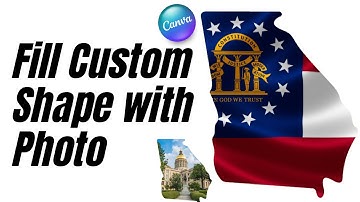 How to Fill a Shape with Photo | Create Custom Frame in Canva Tutorial