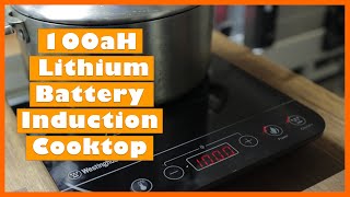 Cooking for Thanksgiving on a battery-powered induction stove